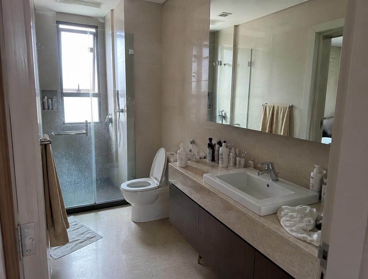 Bathroom before cleaning