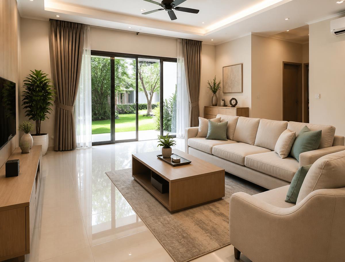 Living Room after cleaning