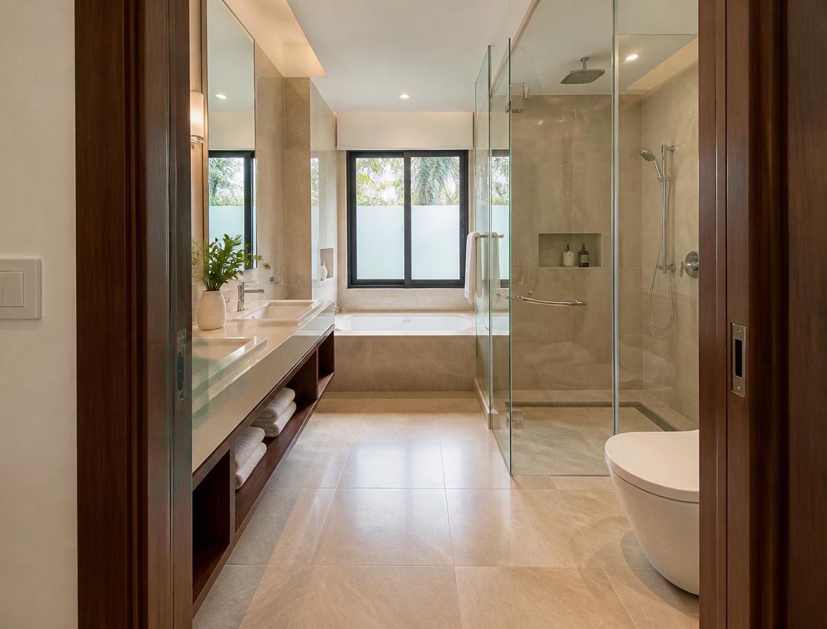Bathroom after cleaning
